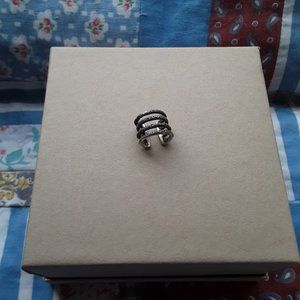 Meg Girard Sterling Silver Textured Ear Cuff